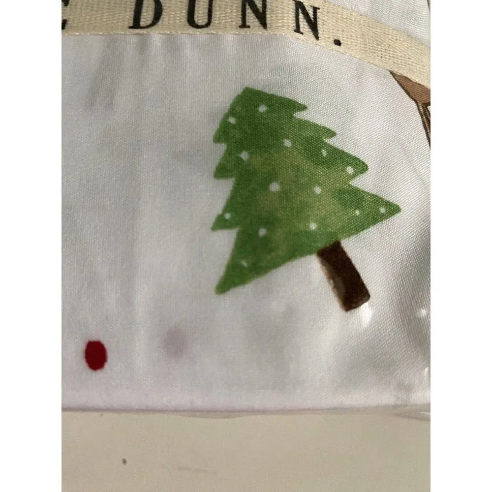 Rae Dunn Reindeer Christmas Tree Soft Queen Size Sheet‎ Set Holiday 4 Piece NEW